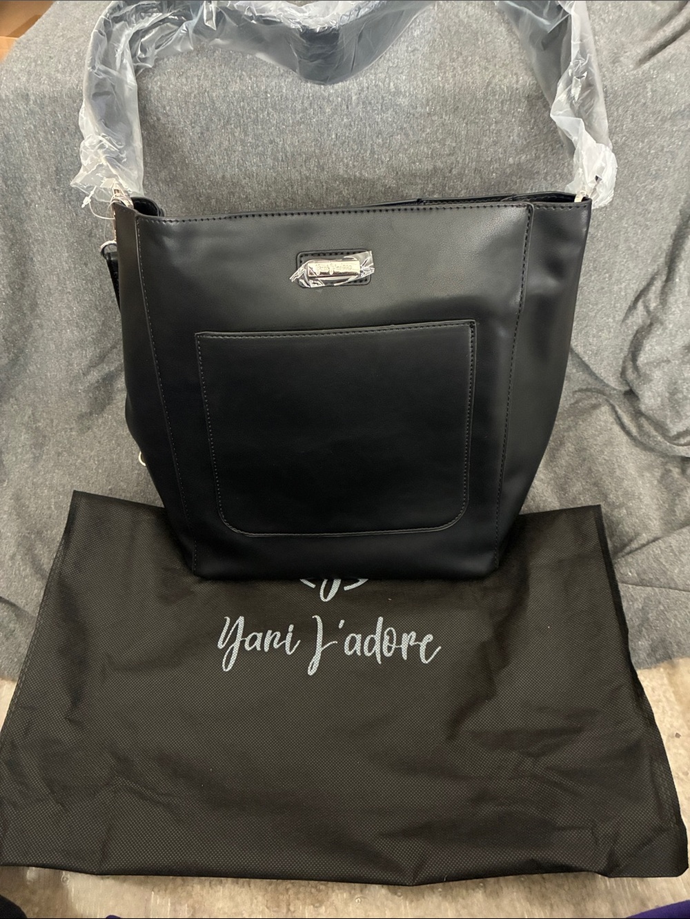 Yani J'adore Black Tote Bag with dust bag